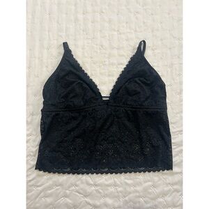 aerie Black Lace Bralette Cami